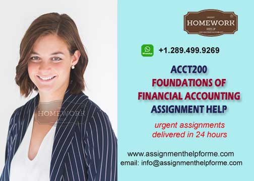 ACCT200 Foundations of Financial Accounting